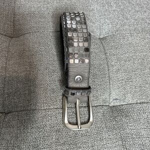 Vintage B.B. Simon Style Avant Garde Studded Leather Belt Germany Size L
